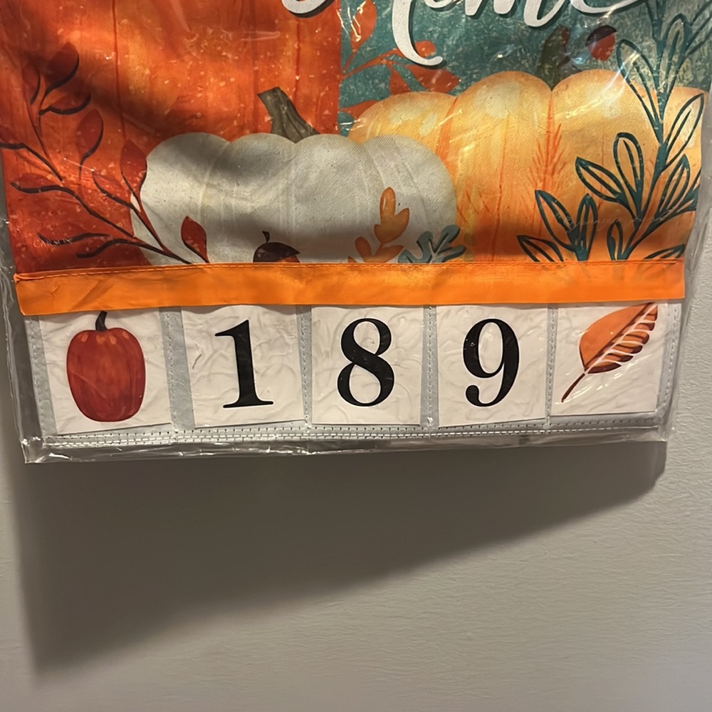 NEW Double Sided Fall Address Garden Flag - Picture 3 of 7